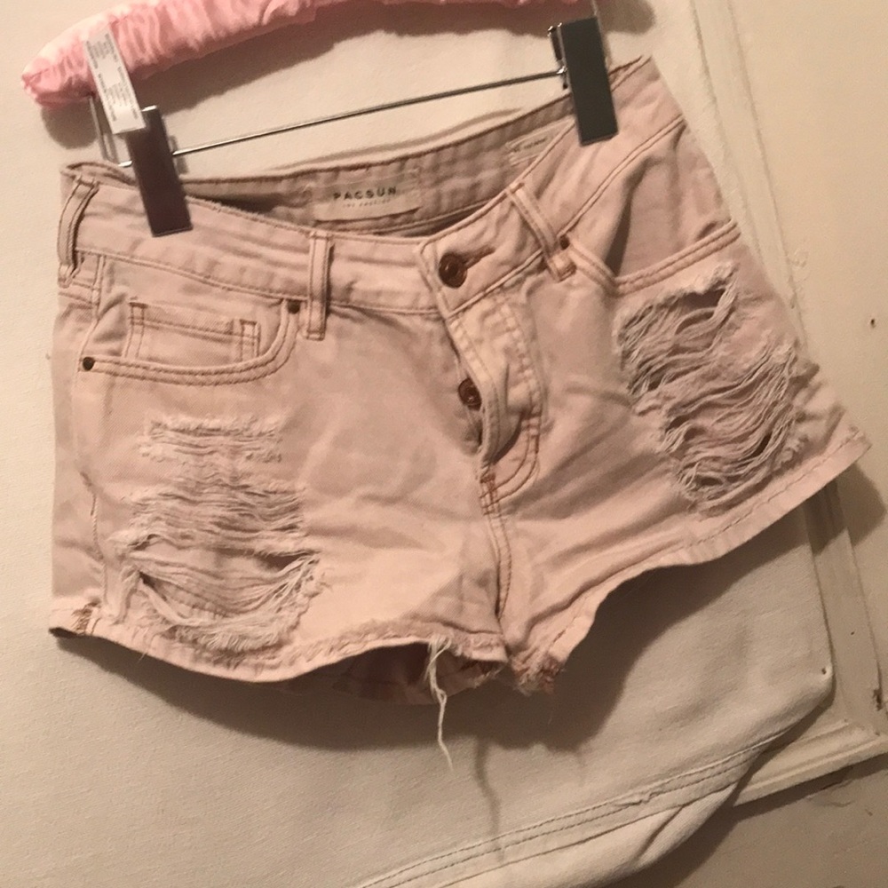 PacSun distressed midrise shorts
